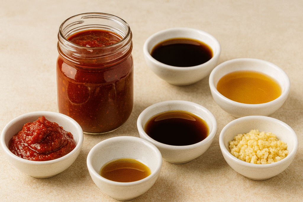 Homemade Gochujang Sauce in a jar