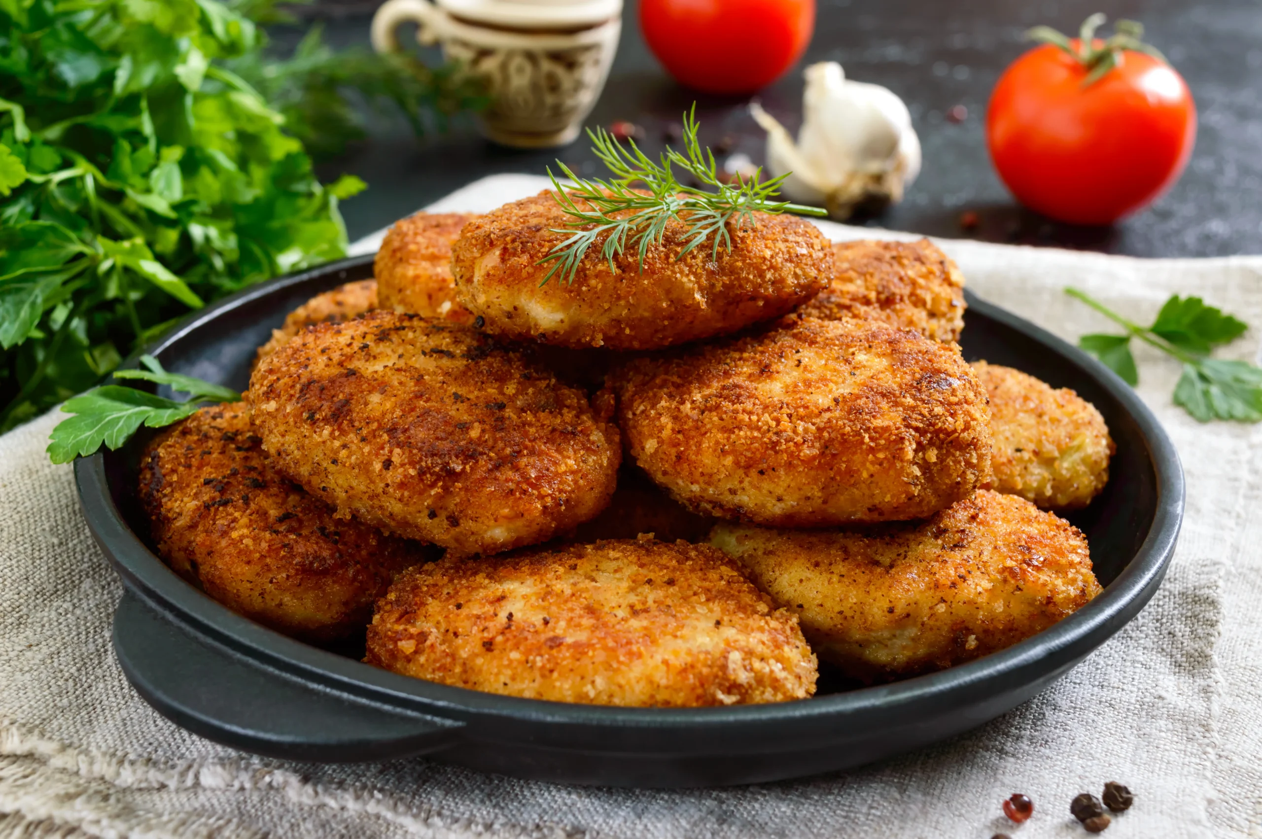 cutlets being served in a plate