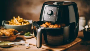 air fryer on wooden table