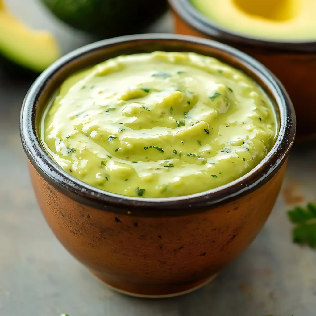 avocado limes sauce in a bowl