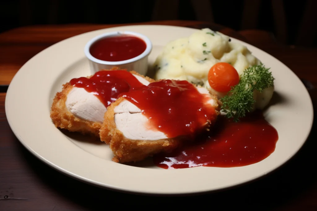 buffalo sauce served with cutlets