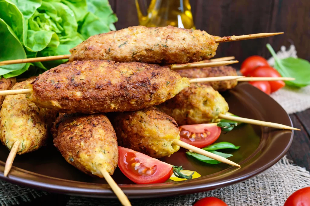 Turkey Cutlet Skewers for christmas parties