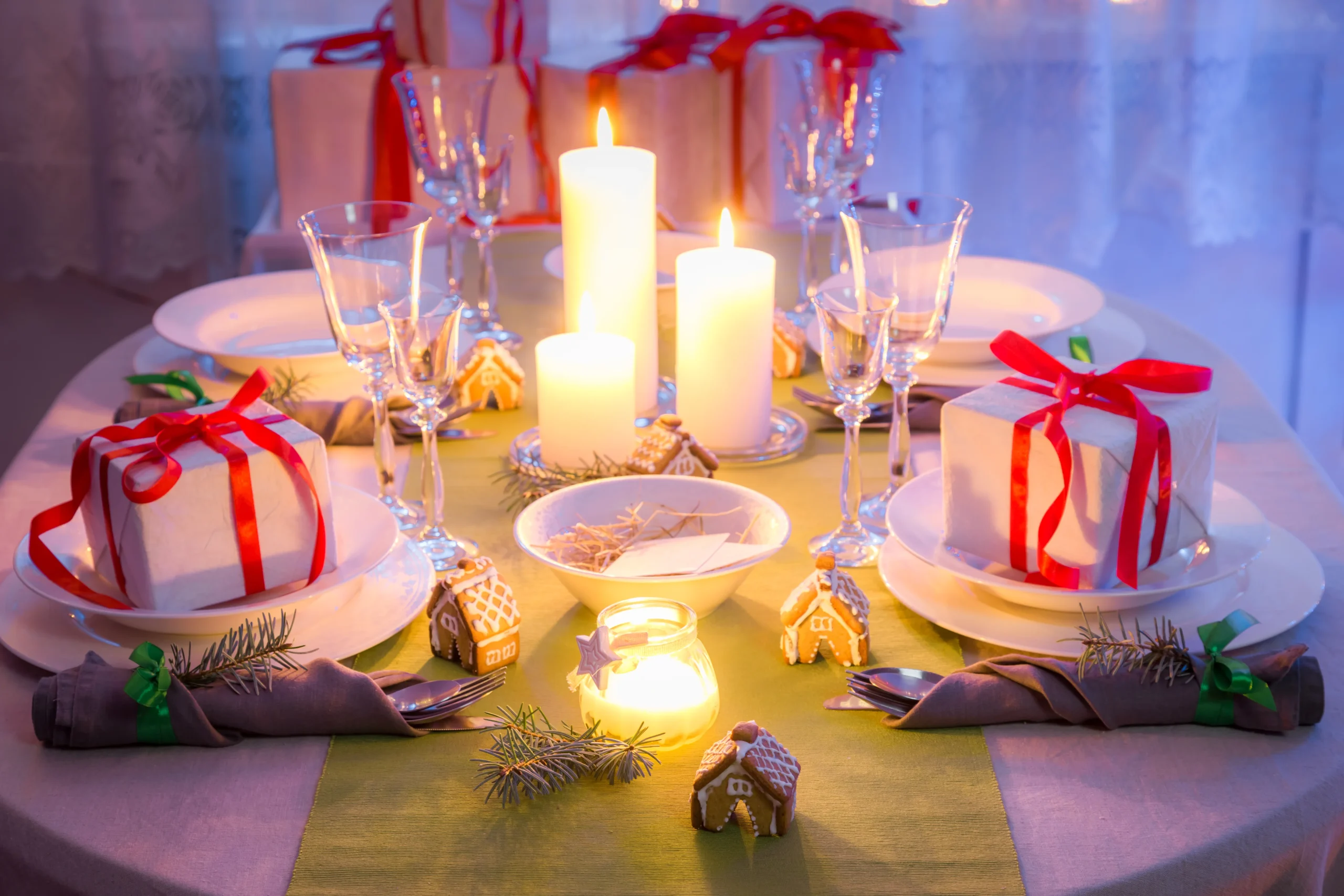 new years dinner table