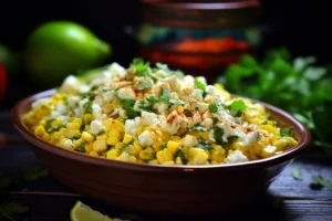 mexican corn salad served in a bowl